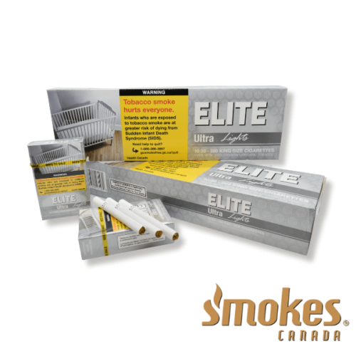 Elite Ultra Lights Cigarettes Packs and Cartons
