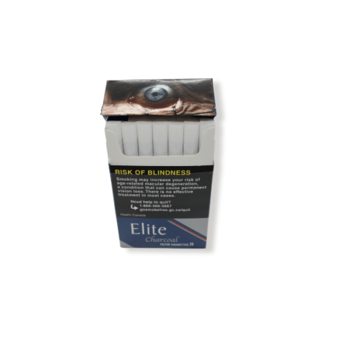 Elite Charcoal Cigarettes Open Pack