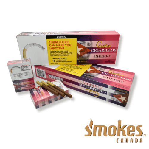 Cherry Castro Cigarillos Packs and Cartons