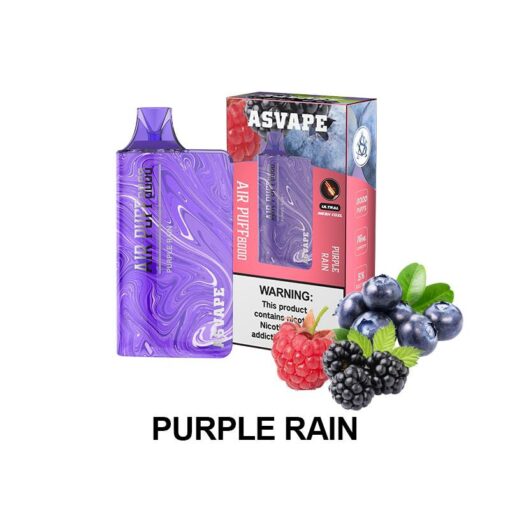 Asvape Air Puff 8000 Nicotine Vapes Purple Rain