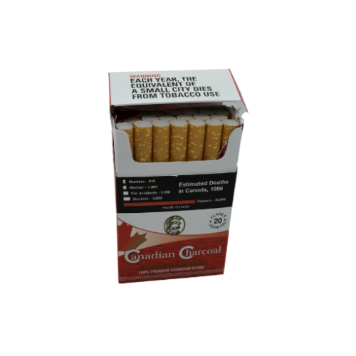 Canadian Charcoal Full Cigarettes Pack Open